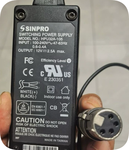 *Brand NEW*Compatible with SINPRO 12V 2.5A 4-hole XLR Power Adapter/Charger Model HPU32A